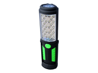 Pivoting LED flashlight/worklight with rechargeable battery 